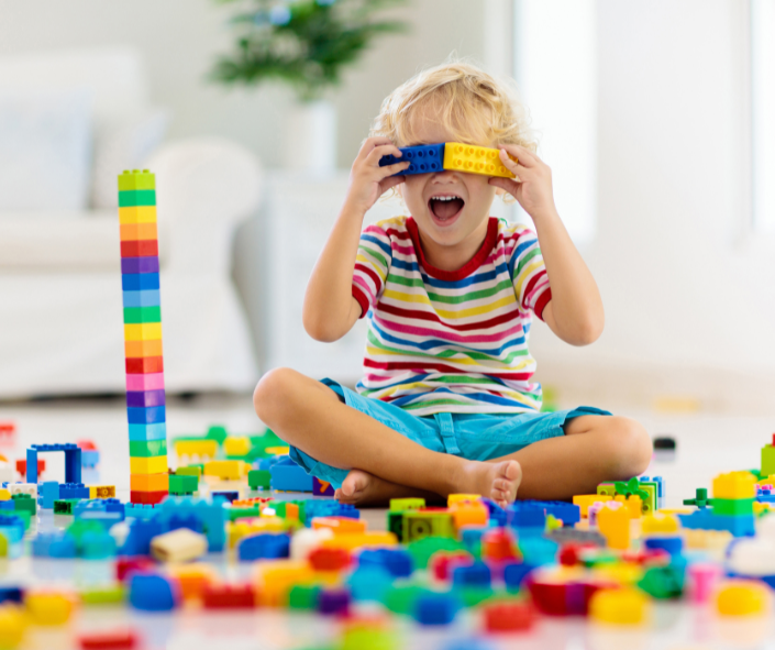Child playing with blocks Child playing with blocks